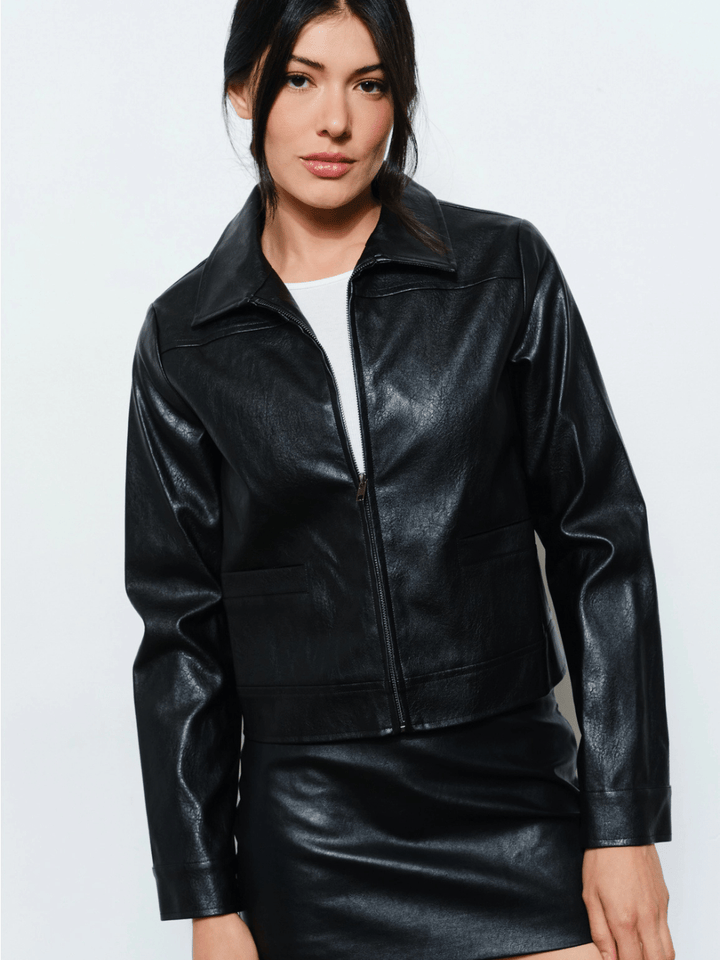 The Nina Vegan Leather Jacket - Jayden P Boutique