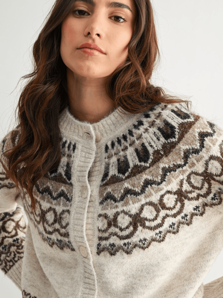 The Nordic Crest Cardigan - Jayden P Boutique