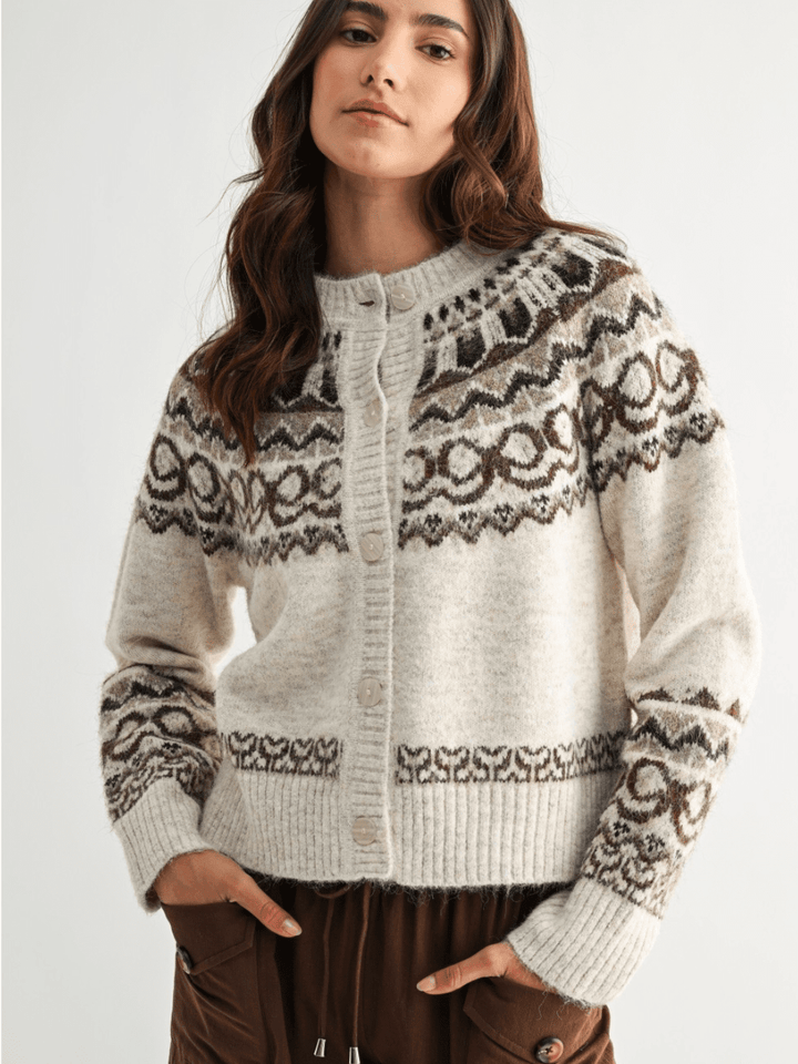 The Nordic Crest Cardigan - Jayden P Boutique