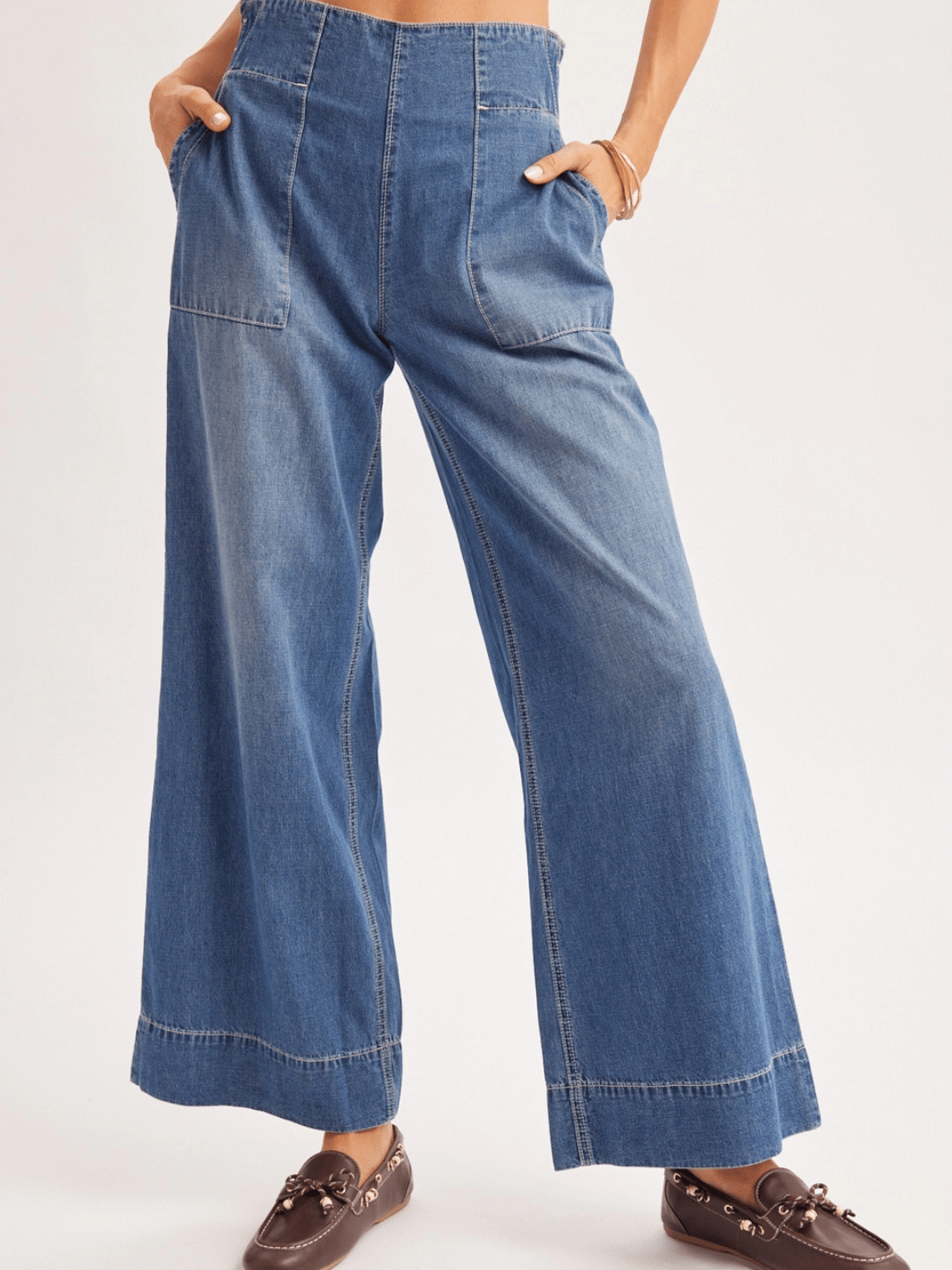 The Sailor Wide-Leg Denim Trouser - Jayden P Boutique