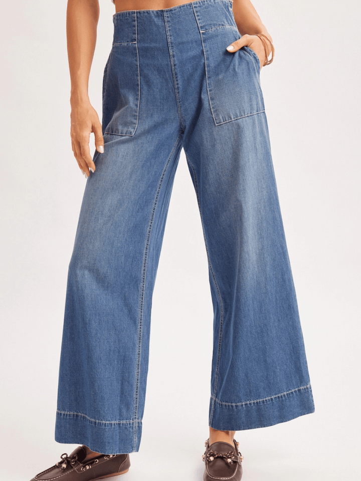 The Sailor Wide-Leg Denim Trouser - Jayden P Boutique