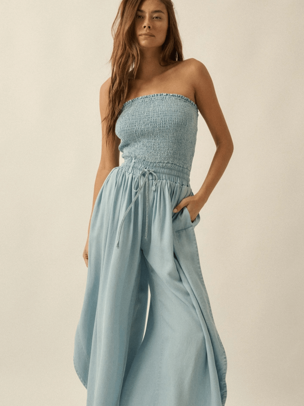 The Sky Breeze Tencel Jumpsuit - Jayden P Boutique