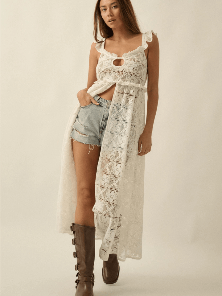 The Solana Crochet Midi Top - Jayden P Boutique