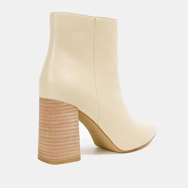 Veronica Leather Boot - Bone - Jayden P Boutique