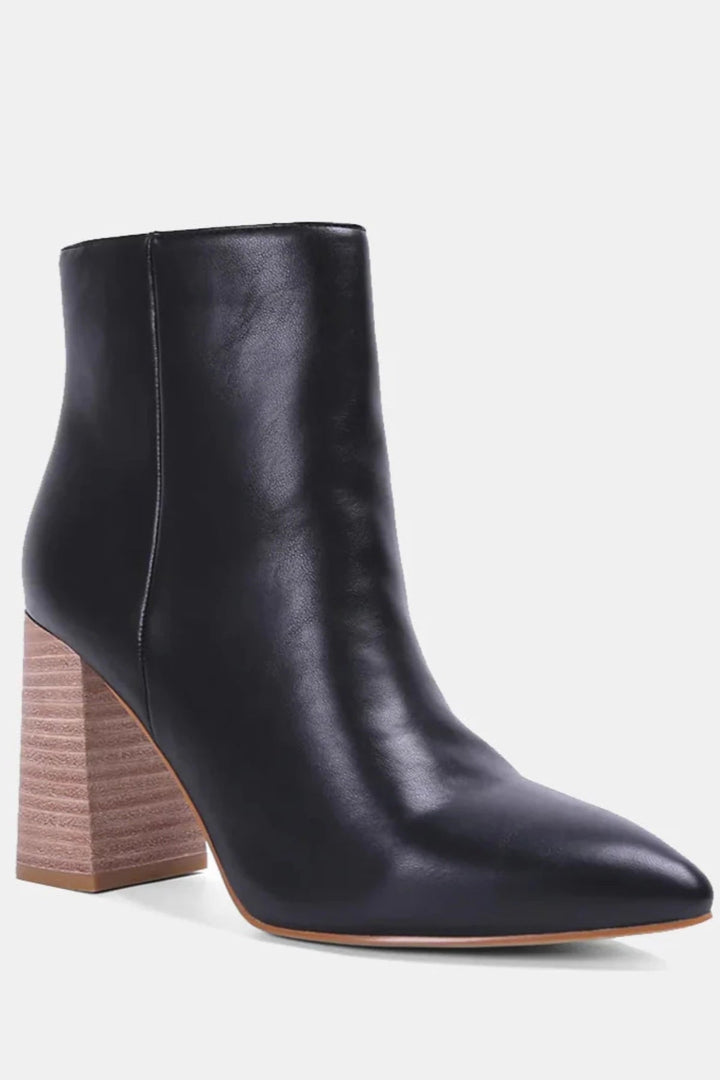 Veronica Leather Boot - Matte Black - Jayden P Boutique