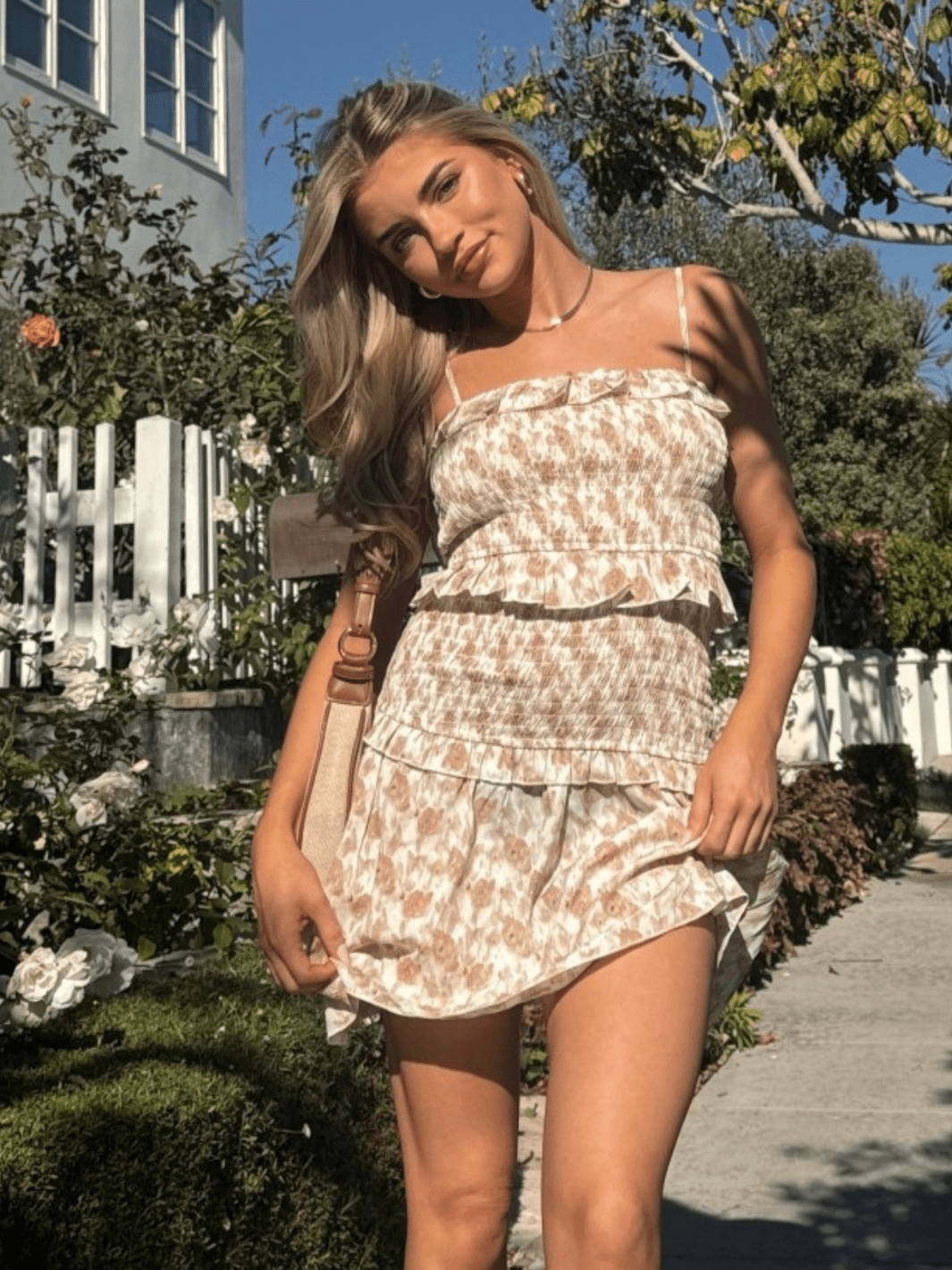 Wildflower Smocked Ruffle Mini Dress - Jayden P Boutique
