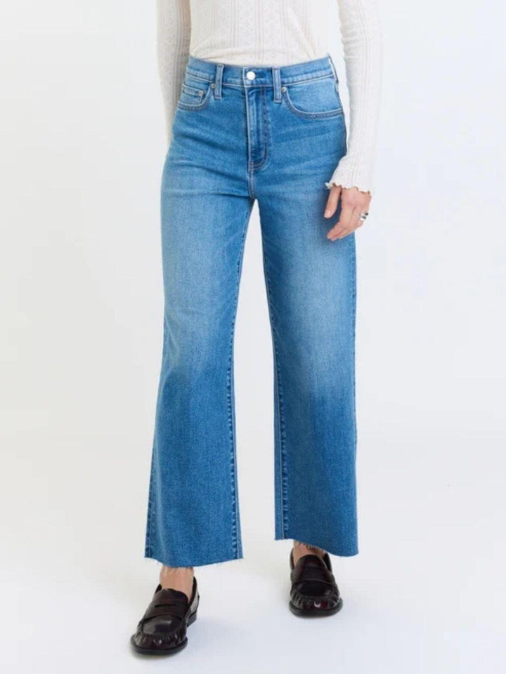DAZE DENIM - Pleaser High Rise Wide Ankle Jeans by Daze denim | Jayden P Boutique