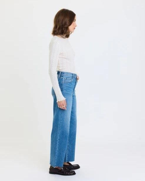 DAZE DENIM - Pleaser High Rise Wide Ankle Jeans by Daze denim | Jayden P Boutique