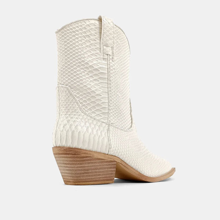 Zou Zou Western Boots - Bone Snake - Jayden P Boutique