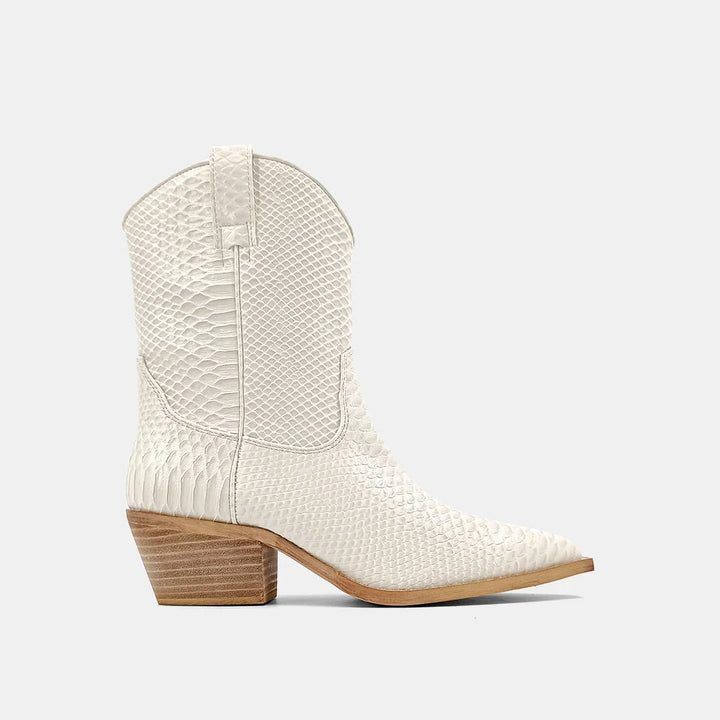Zou Zou Western Boots - Bone Snake - Jayden P Boutique