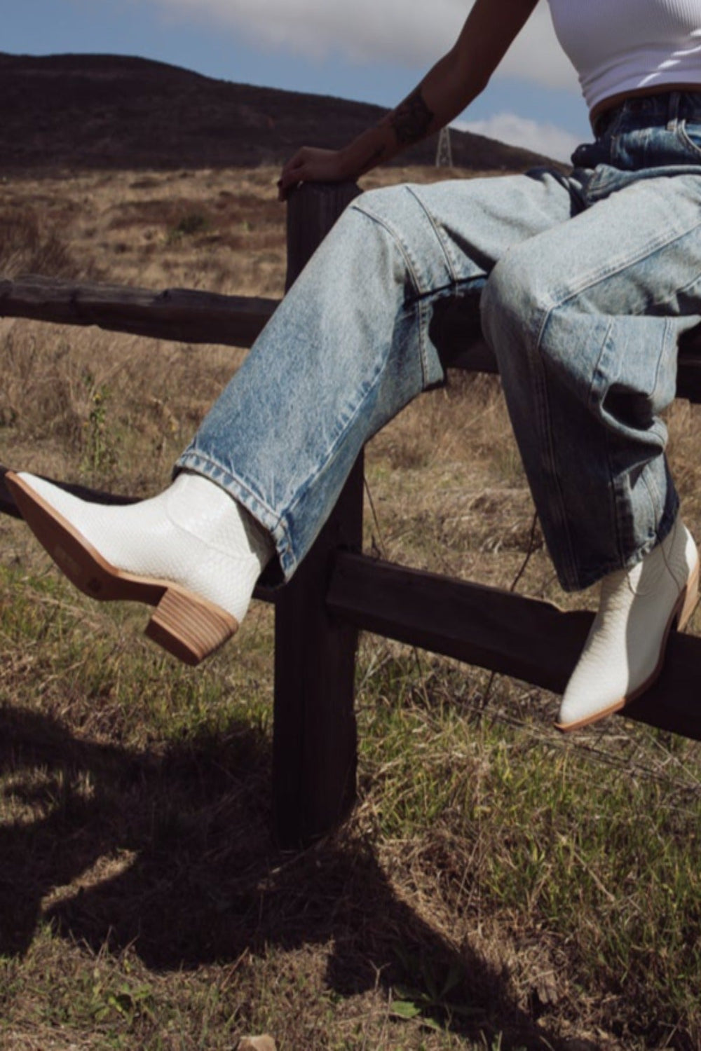 Zou Zou Western Boots - Bone Snake - Jayden P Boutique