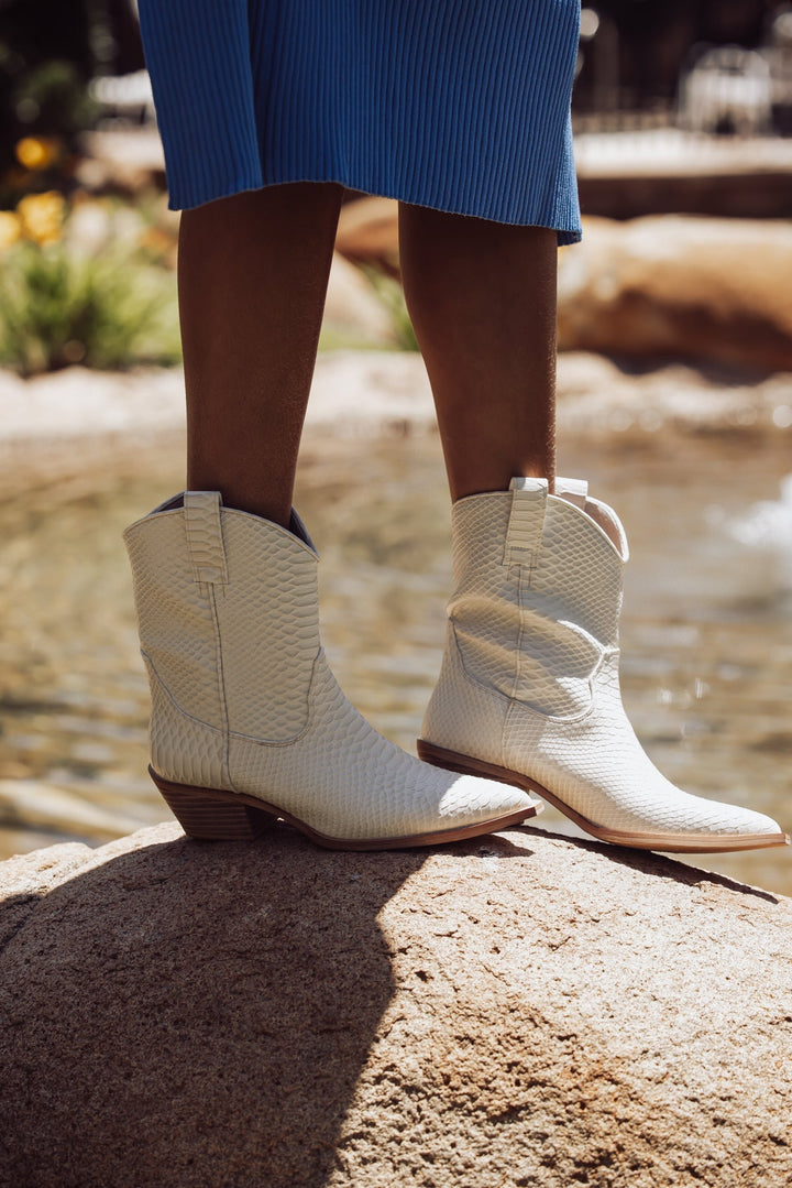 Zou Zou Western Boots - Bone Snake - Jayden P Boutique