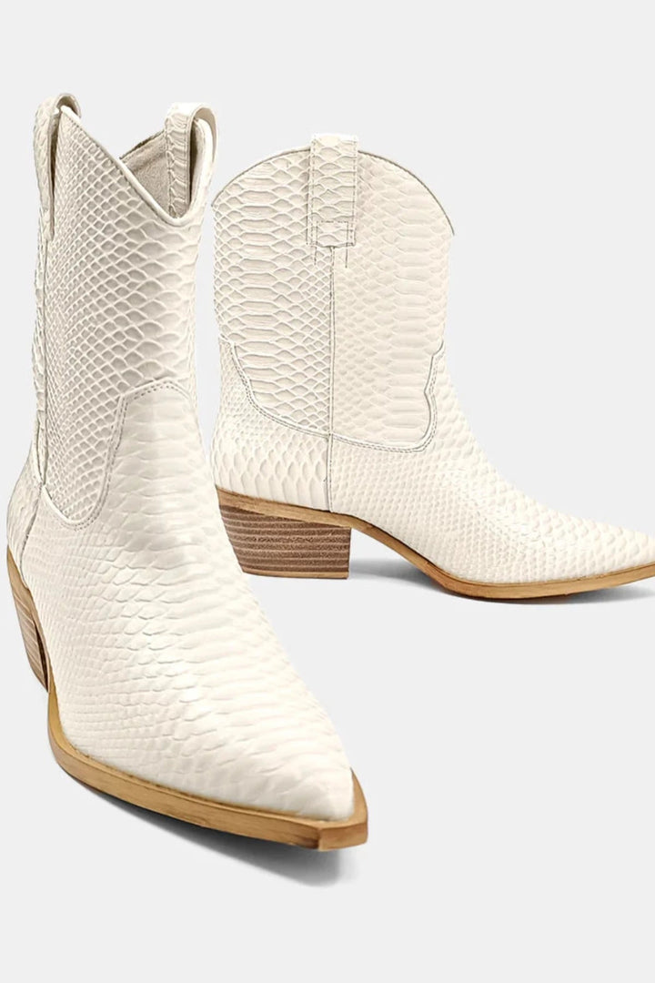 Zou Zou Western Boots - Bone Snake - Jayden P Boutique