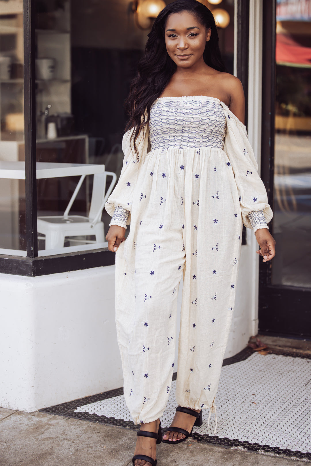 FREE PEOPLE - DAHLIA JUMPSUIT - WASHED OUT