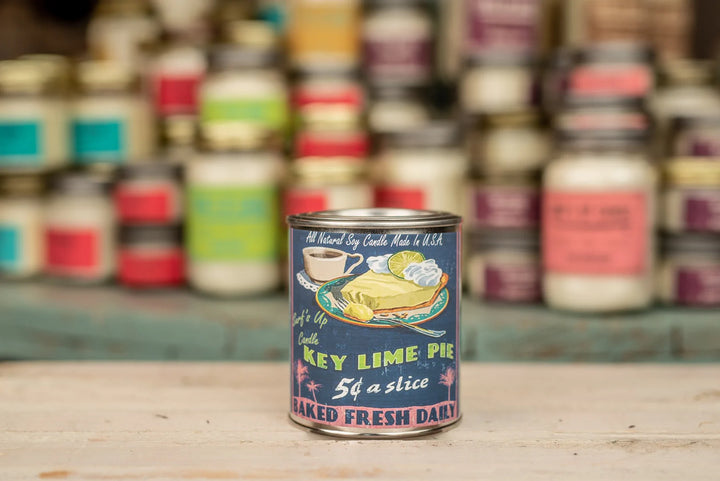 SURFS UP CANDLE - PAINT CAN CANDLE 16 OZ - KEY LIME PIE