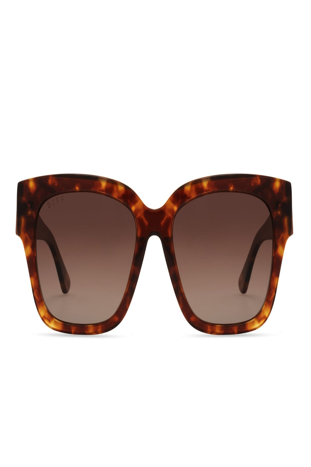 Diff Eyewear Bella II - Amber Tortoise + Brown Gradient Sunglasses