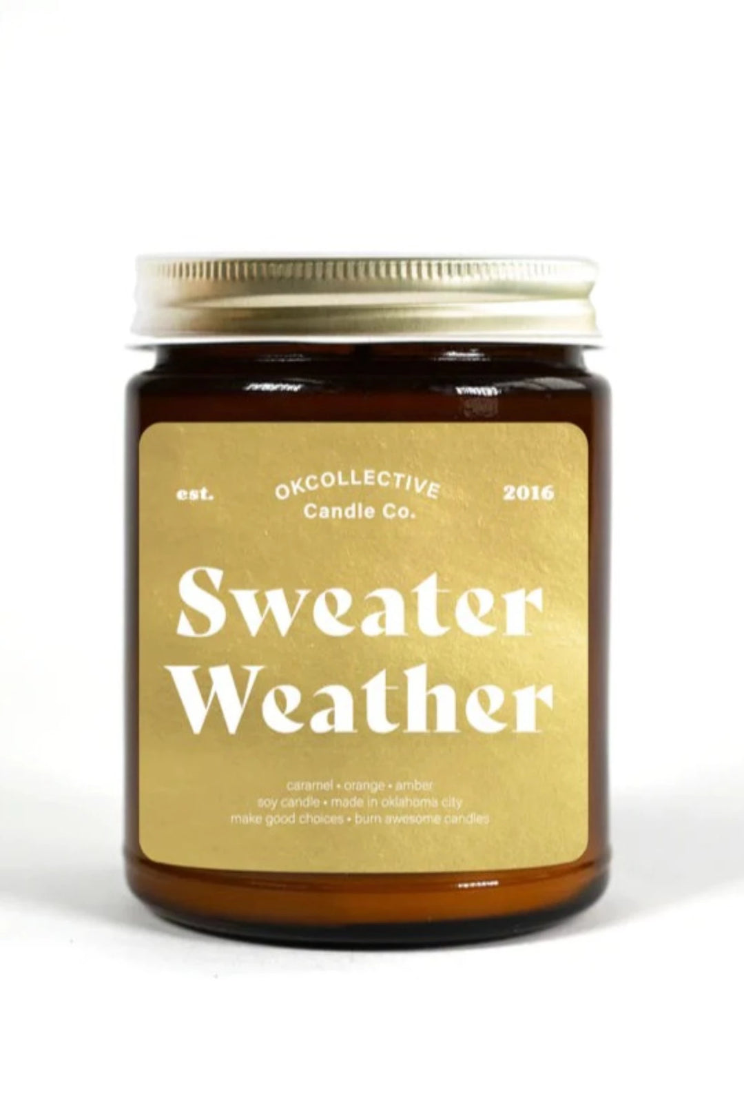 SWEATER WEATHER HOLIDAY Soy Candle - 8oz. OKcollective Candle Co. JAYDEN P BOUTIQUE