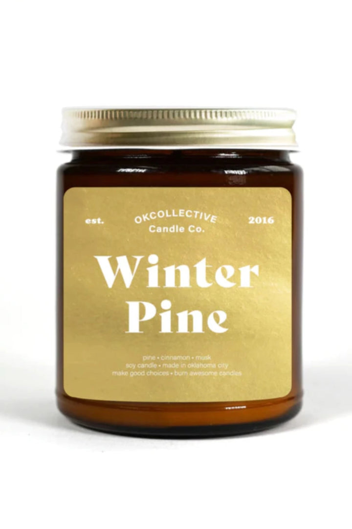 WINTER PINE HOLIDAY Soy Candle - 8oz. OKcollective Candle Co. JAYDEN P BOUTIQUE