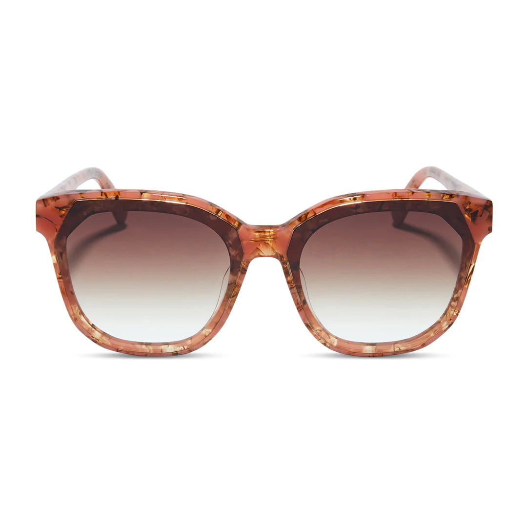 Diff Eyewear Gia - Beige Coral Tort Brown Gradient Sunglasses