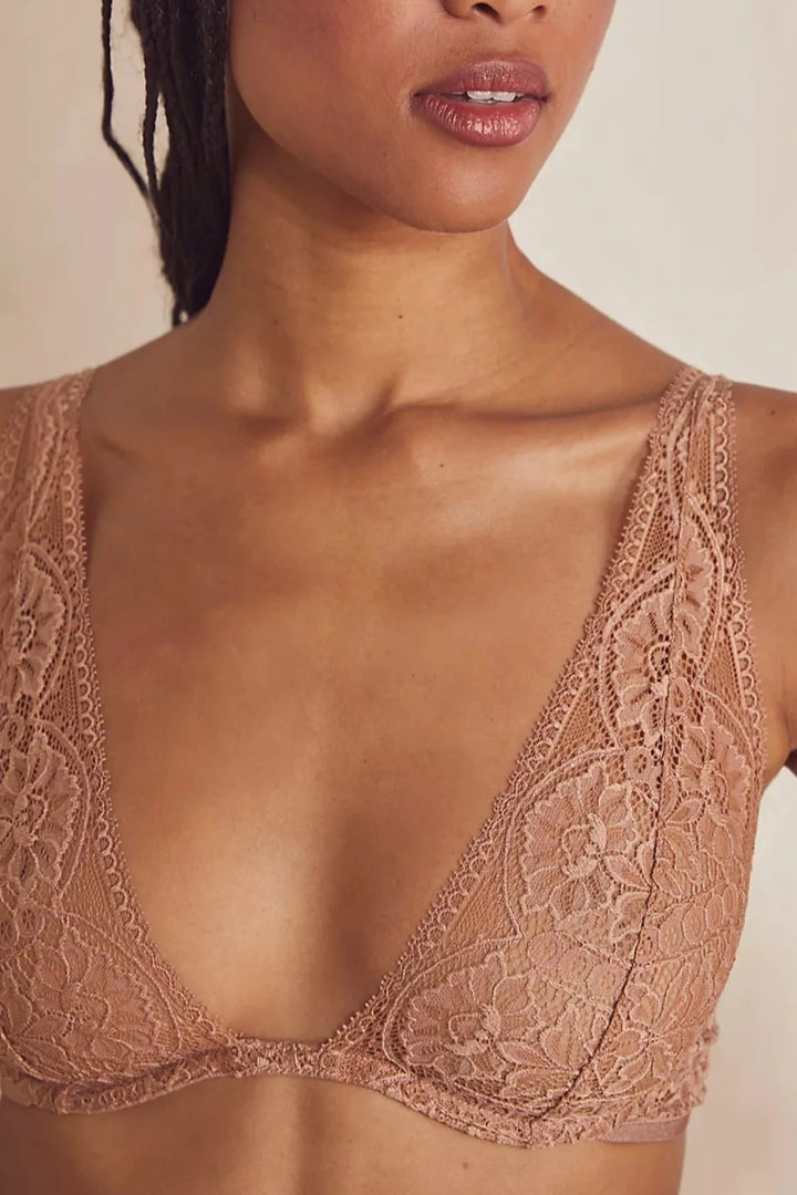 FREE PEOPLE HYPER PLUNGE UNDERWIRE - CORAL SAND