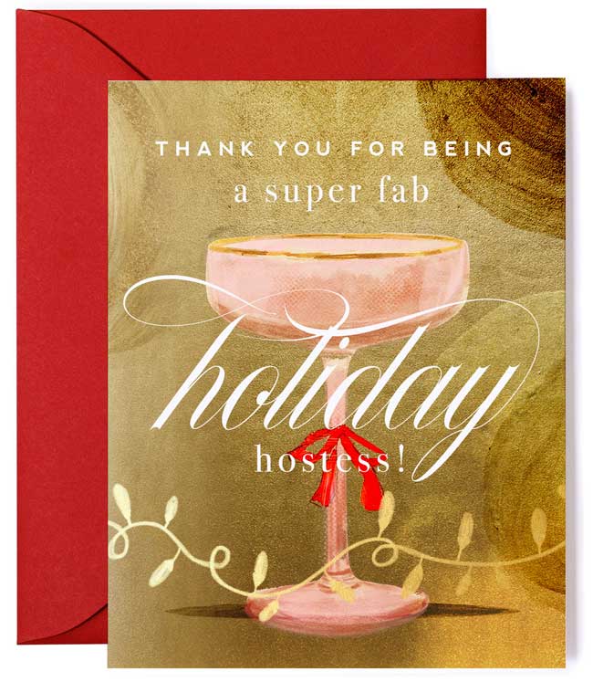 Holiday Hostess Thank You Card